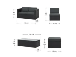 Polyrattan Lounge »Salou«, 6-tlg.