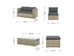 Polyrattan Lounge »Salou«, 6-tlg.