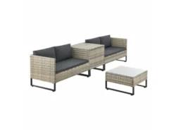 Polyrattan Lounge »Santorini«, 4-tlg.