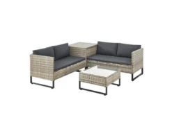 Polyrattan Lounge »Santorini«, 4-tlg.