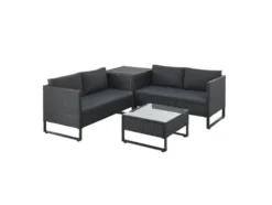 Polyrattan Lounge »Santorini«, 4-tlg.