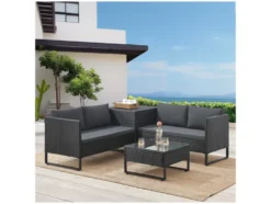 Polyrattan Lounge »Santorini«, 4-tlg.