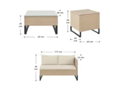 Polyrattan Lounge »Santorini«, 4-tlg.