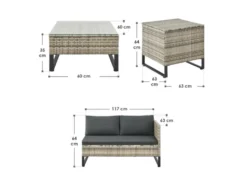 Polyrattan Lounge »Santorini«, 4-tlg.