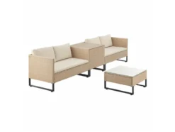 Polyrattan Lounge »Santorini«, 4-tlg.