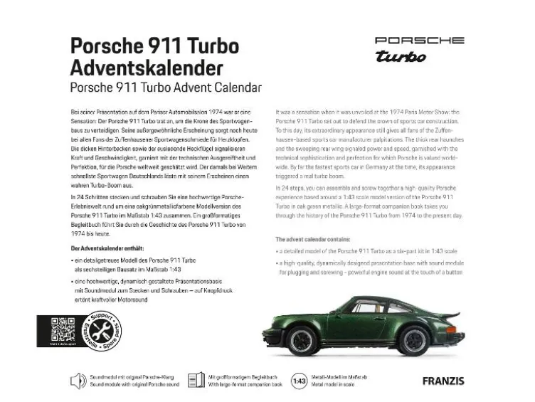 Porsche 911 Turbo Adventskalender 1:43