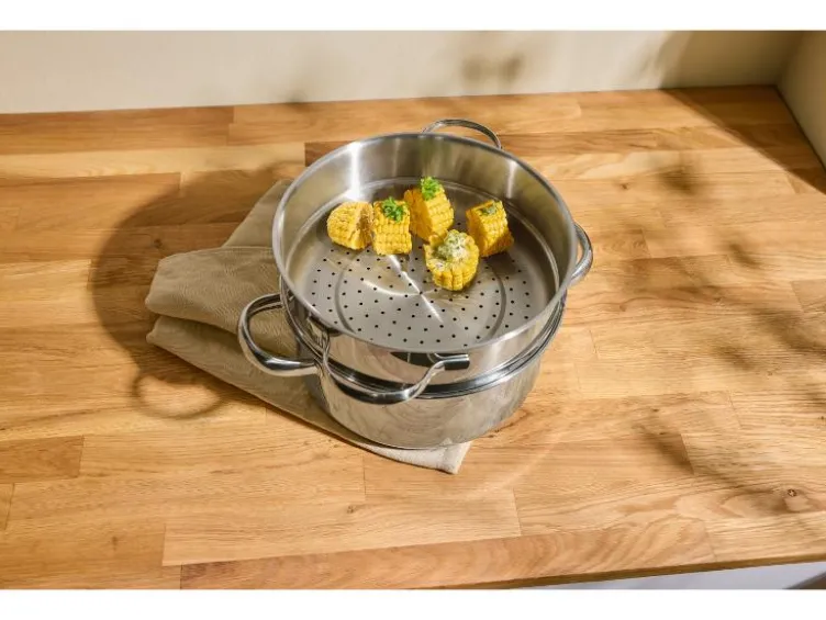 Premium-Edelstahl-Dampfgareinsatz, Ø 24 cm