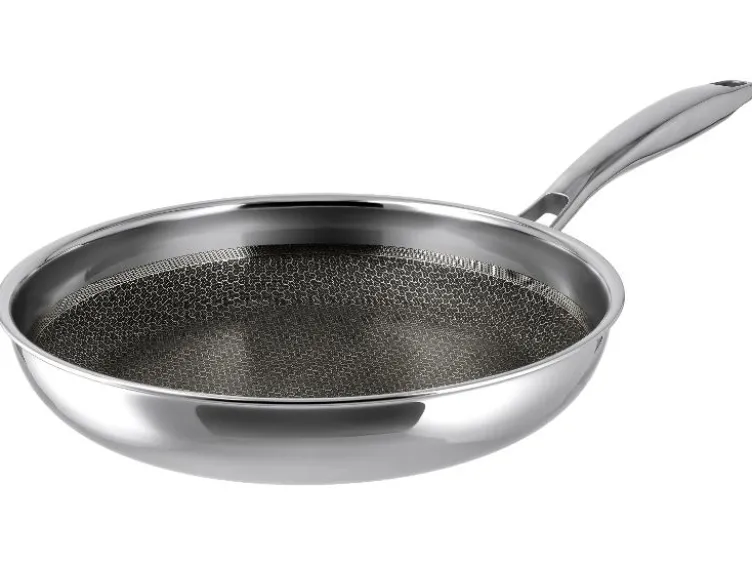 Premium-Edelstahl-Pfanne mit Wabenstruktur, Ø 28 cm