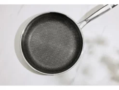 Premium-Edelstahl-Pfanne mit Wabenstruktur, Ø 28 cm