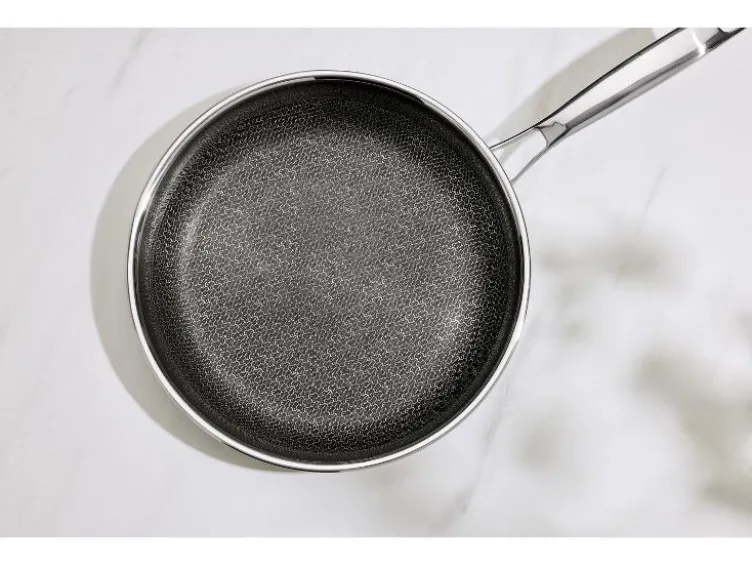 Premium-Edelstahl-Pfanne mit Wabenstruktur, Ø 28 cm