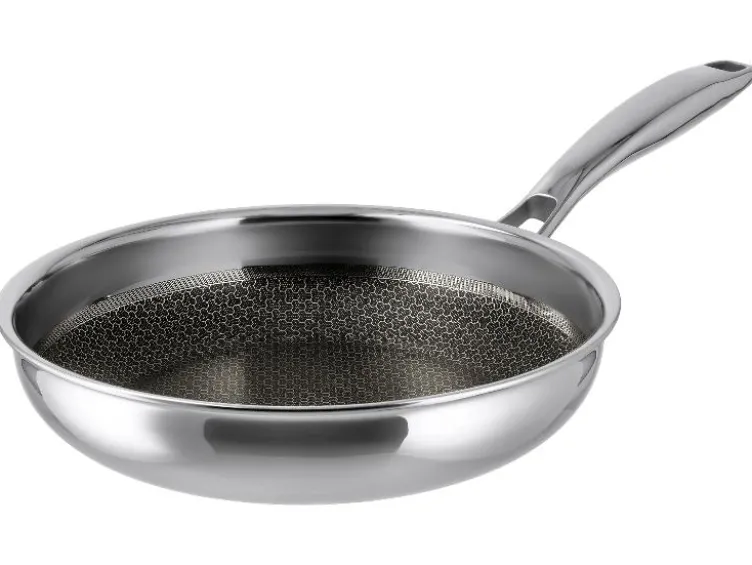 Premium-Edelstahlpfanne mit Wabenstruktur, Ø 24 cm