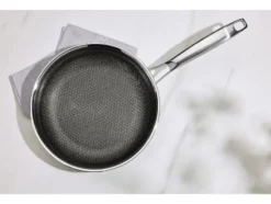 Premium-Edelstahlpfanne mit Wabenstruktur, Ø 24 cm