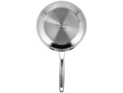 Premium-Edelstahlpfannen-Set, 2-teilig: Ø 24 cm & Ø 28 cm mit Wabenstruktur