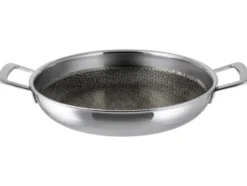 Premium-Edelstahl-Servierpfanne mit Wabenstruktur, Ø 28 cm