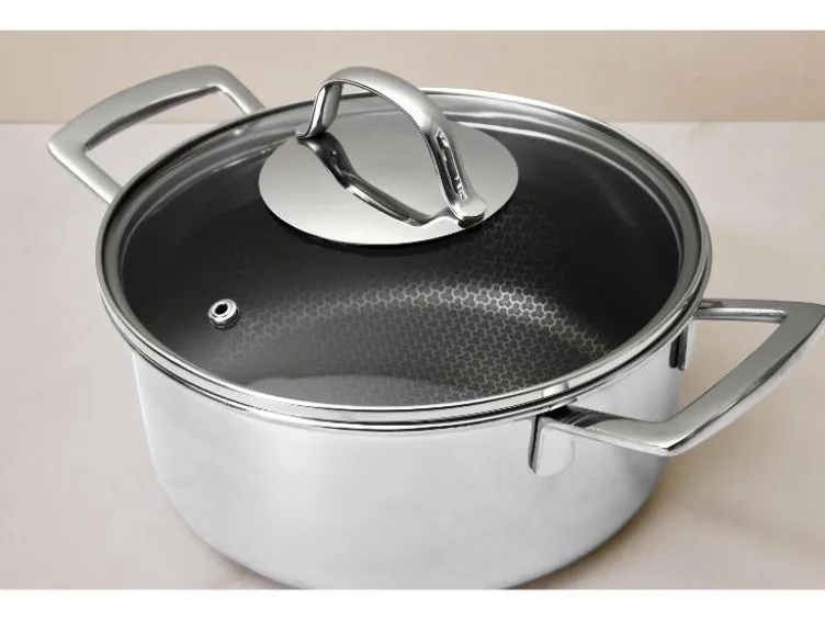 Premium-Edelstahltopf mit Wabenstruktur, Ø 20 cm