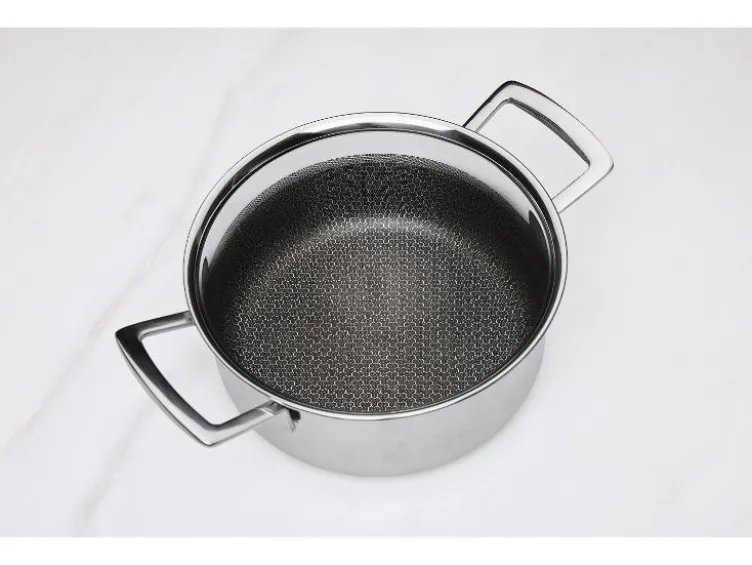 Premium-Edelstahltopf mit Wabenstruktur, Ø 20 cm