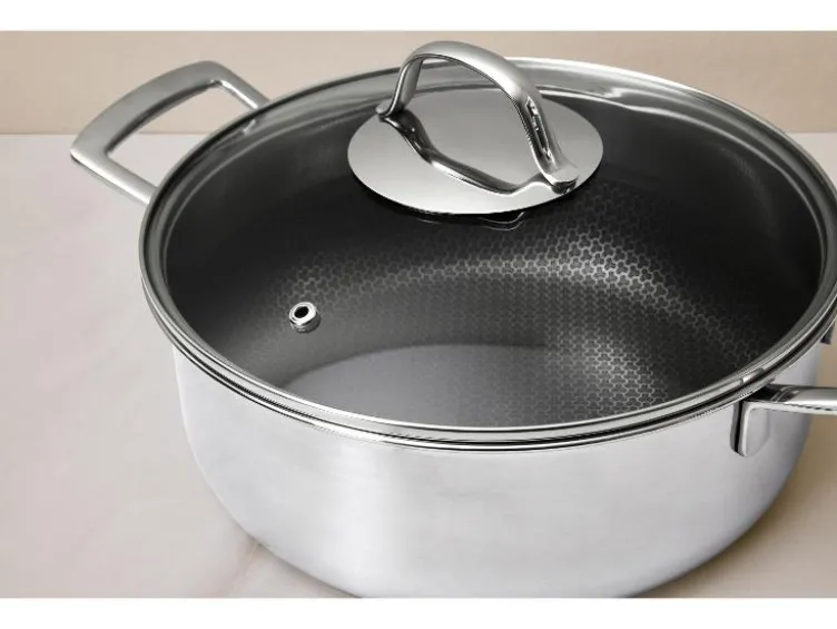 Premium-Edelstahltopf mit Wabenstruktur, Ø 24 cm