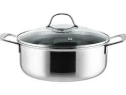 Premium-Edelstahltopf mit Wabenstruktur, Ø 24 cm