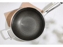 Premium-Edelstahl-Wok mit Wabenstruktur, Ø 28 cm