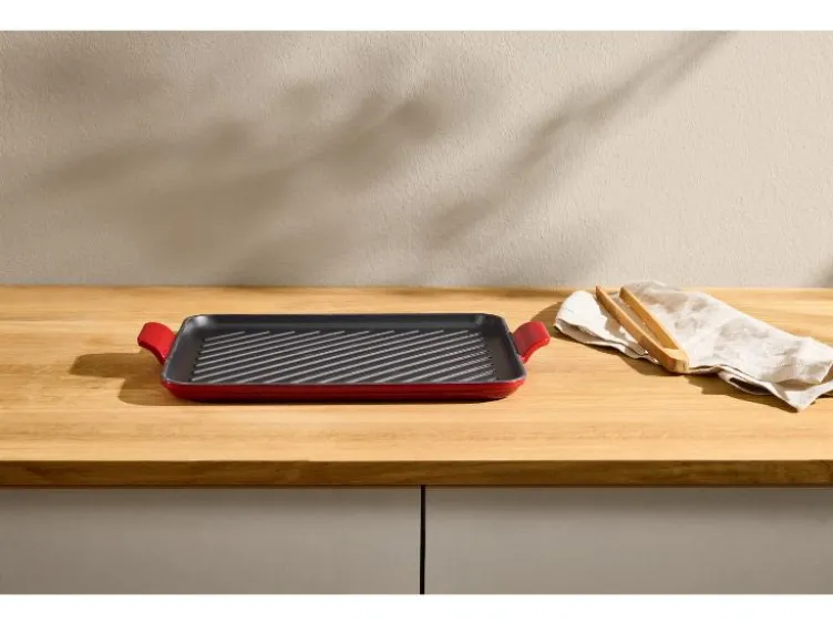 Premium-Gusseisenpizzaplatte Ø 31 cm Premium-Gusseisengrillplatte L 36,0 x B 26,0 cm