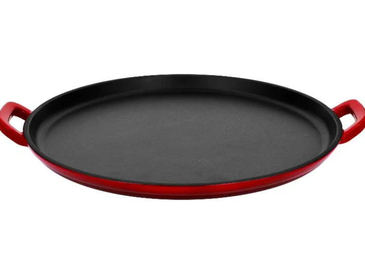 Premium-Gusseisenpizzaplatte Ø 31 cm Premium-Gusseisengrillplatte L 36,0 x B 26,0 cm