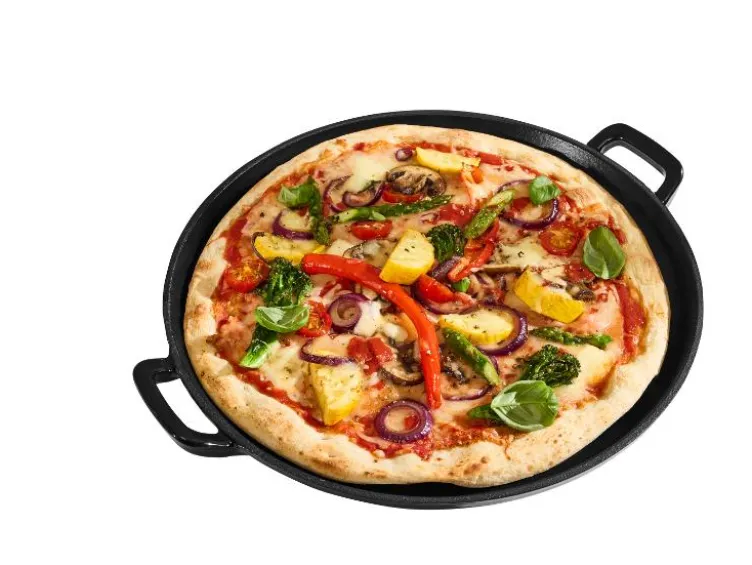 Premium-Gusseisenpizzaplatte Ø 31 cm Premium-Gusseisengrillplatte L 36,0 x B 26,0 cm