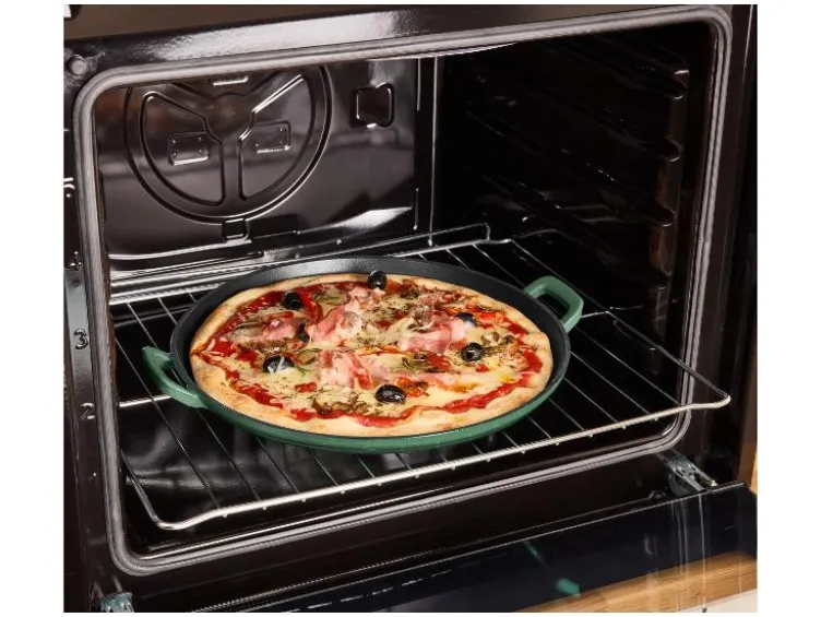 Premium-Gusseisenpizzaplatte Ø 31 cm Premium-Gusseisengrillplatte L 36,0 x B 26,0 cm