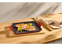 Premium-Gusseisenpizzaplatte Ø 31 cm Premium-Gusseisengrillplatte L 36,0 x B 26,0 cm