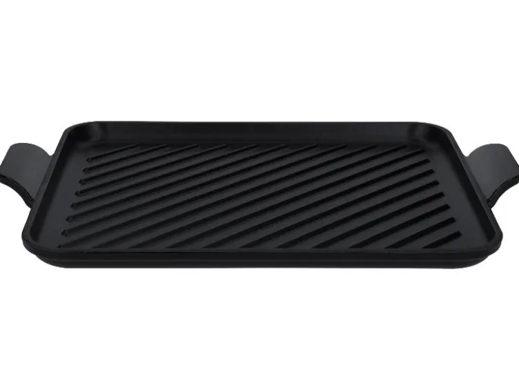 Premium-Gusseisenpizzaplatte Ø 31 cm Premium-Gusseisengrillplatte L 36,0 x B 26,0 cm