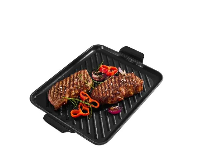 Premium-Gusseisenpizzaplatte Ø 31 cm Premium-Gusseisengrillplatte L 36,0 x B 26,0 cm