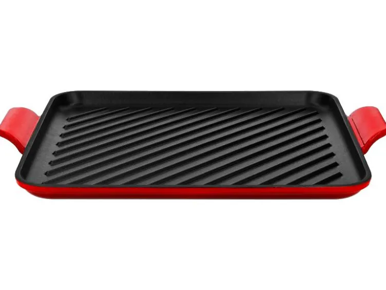 Premium-Gusseisenpizzaplatte Ø 31 cm Premium-Gusseisengrillplatte L 36,0 x B 26,0 cm