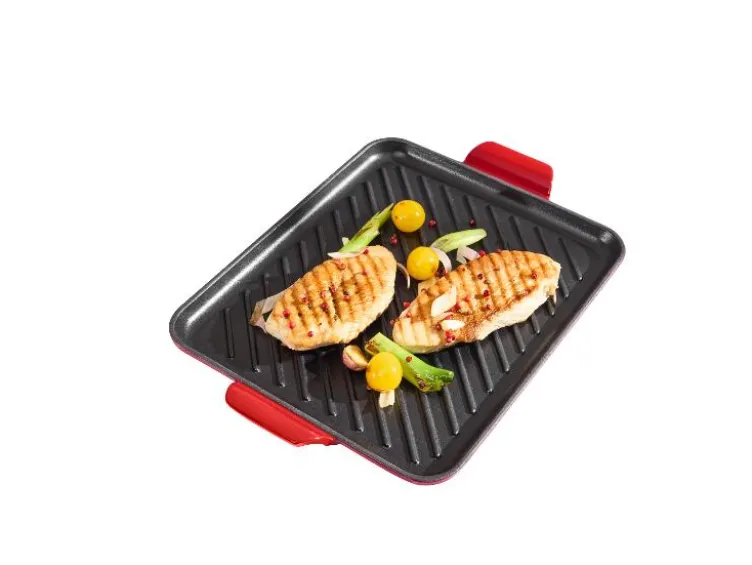 Premium-Gusseisenpizzaplatte Ø 31 cm Premium-Gusseisengrillplatte L 36,0 x B 26,0 cm