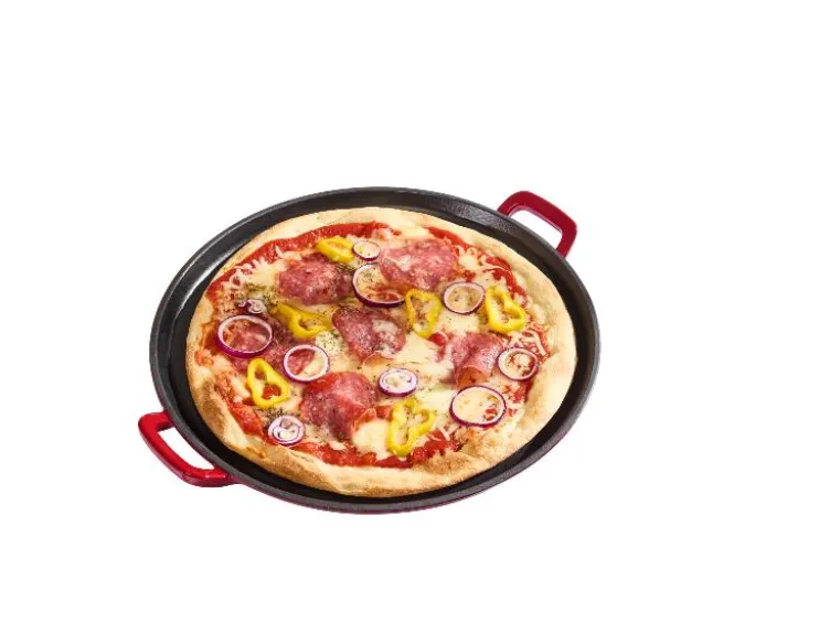 Premium-Gusseisenpizzaplatte Ø 31 cm Premium-Gusseisengrillplatte L 36,0 x B 26,0 cm