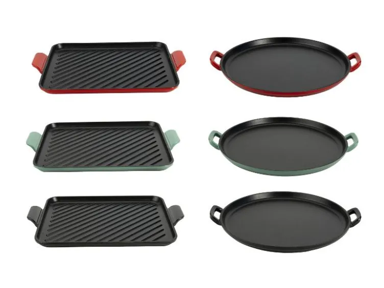 Premium-Gusseisenpizzaplatte Ø 31 cm Premium-Gusseisengrillplatte L 36,0 x B 26,0 cm