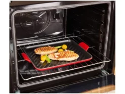 Premium-Gusseisenpizzaplatte Ø 31 cm Premium-Gusseisengrillplatte L 36,0 x B 26,0 cm