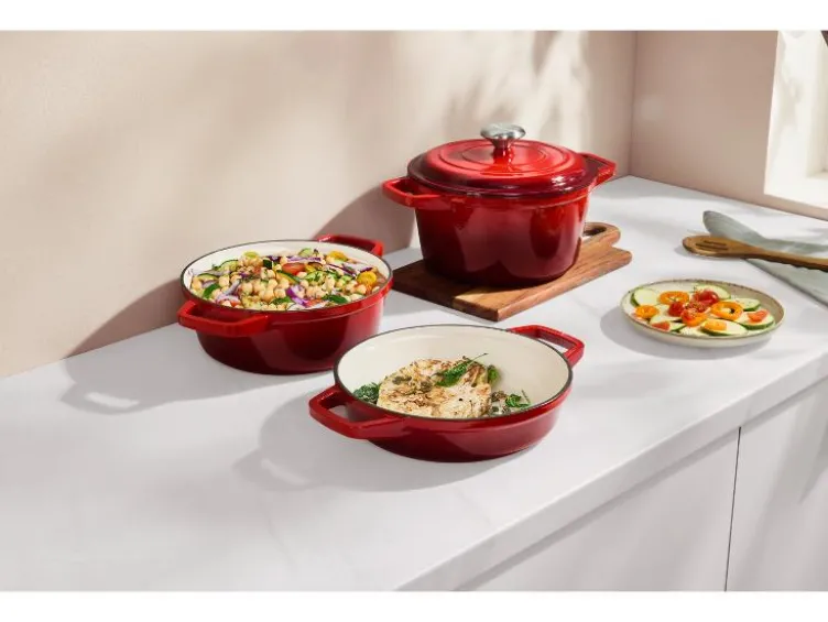 Premium-Gusseisentopf-Set, Ø 23 cm (1,9 l / 2,9 l / 4,2 l)