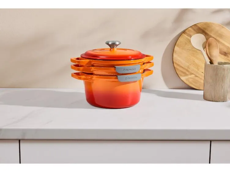 Premium-Gusseisentopf-Set, Ø 23 cm (1,9 l / 2,9 l / 4,2 l)