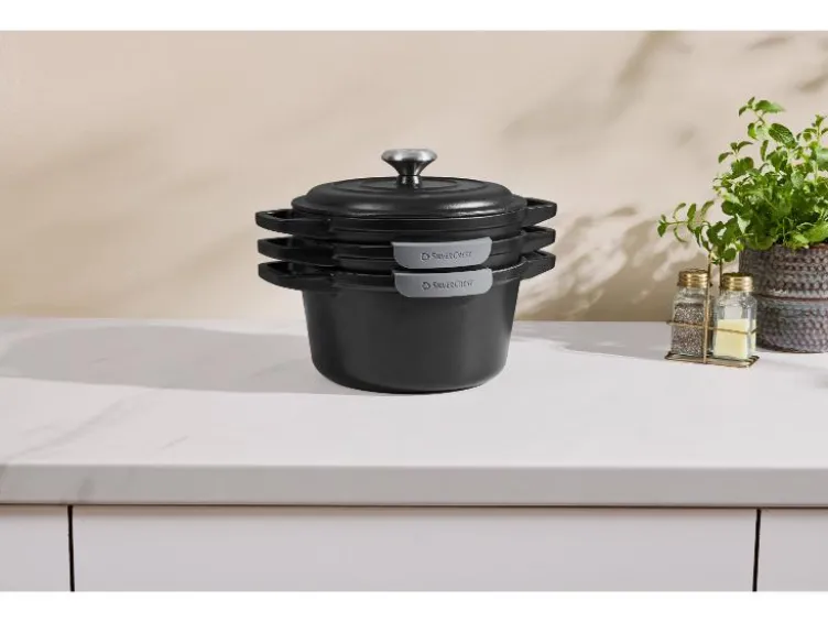 Premium-Gusseisentopf-Set, Ø 23 cm (1,9 l / 2,9 l / 4,2 l)