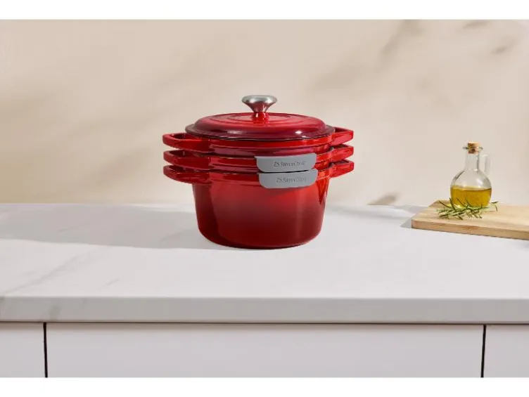 Premium-Gusseisentopf-Set, Ø 23 cm (1,9 l / 2,9 l / 4,2 l)