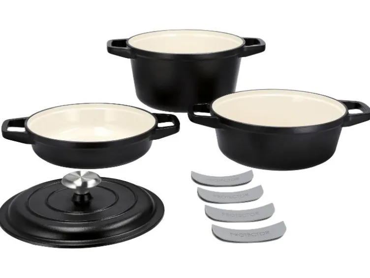 Premium-Gusseisentopf-Set, Ø 23 cm (1,9 l / 2,9 l / 4,2 l)