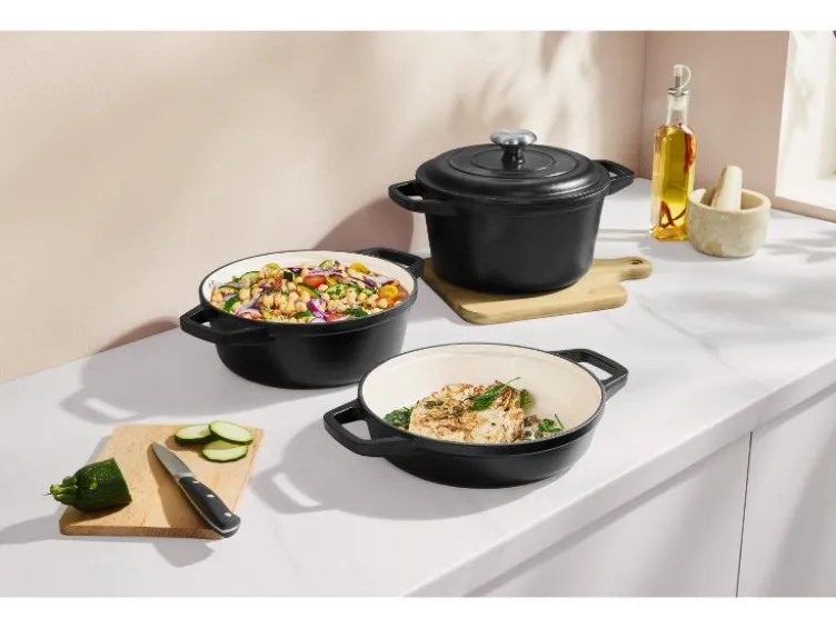 Premium-Gusseisentopf-Set, Ø 23 cm (1,9 l / 2,9 l / 4,2 l)