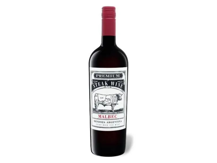 Premium Steak Wine Malbec Mendoza Argentinien trocken, Rotwein 2023