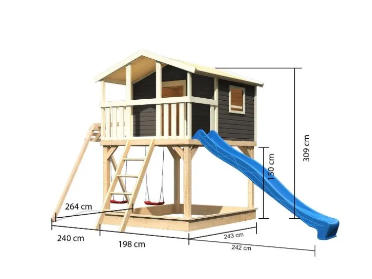 Premium Stelzenhaus Benni - XXL Spielhaus