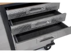 ProLine Werkbank mit Rollen, L 195 X B 51 X H 95 cm, 320kg Belastung, FSC 100%, Buche