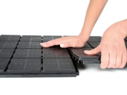 Prosperplast Beetplatten »Easy Square«, Bodenplatten mit 40x40 cm, rutschfest, Klicksystem