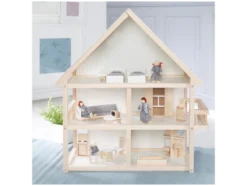 Puppenhaus, inkl. Möbel und Puppen