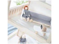 Puppenhaus, inkl. Möbel und Puppen
