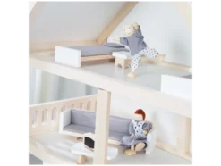 Puppenhaus, inkl. Möbel und Puppen