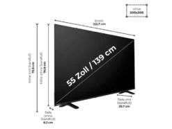 QV1563DDW QLED Smart TV VIDAA 4K Fernseher Dolby Vision HDR, Triple-Tuner