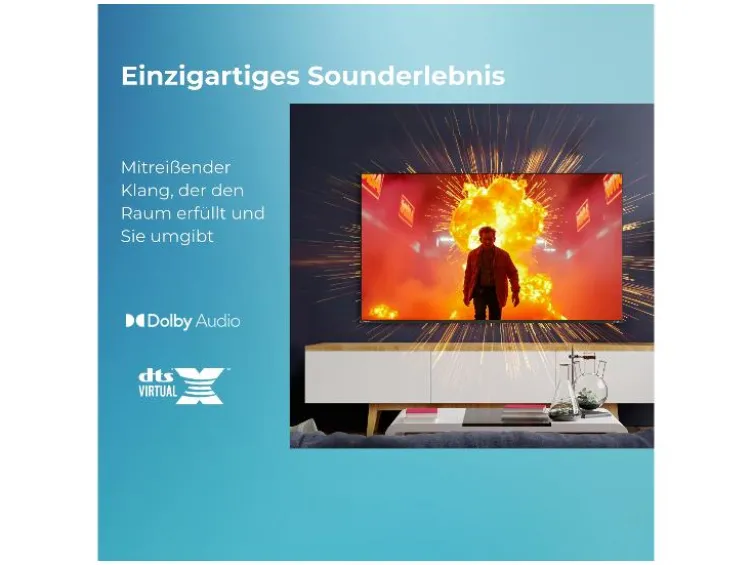 QV1563DDW QLED Smart TV VIDAA 4K Fernseher Dolby Vision HDR, Triple-Tuner